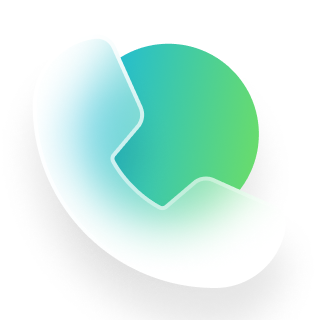 Solavita international contact icon featuring a stylized phone receiver over a green-blue gradient circle