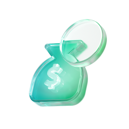 3D money bag icon with dollar sign symbolizing financial gains and investment returns