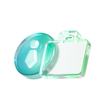 3D business briefcase icon with user symbol representing corporate identity and professional services